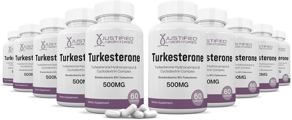 正当化された実験室(10のパックのTurkesterone 500mgの10%は自然に増加のStaminaの持久力強さ600のカプセルを標準化しました