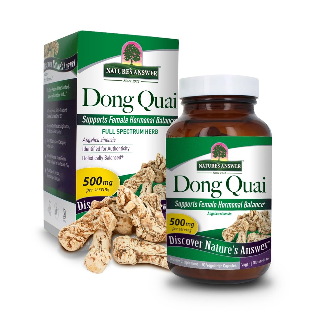 Nature's Answer Dong Quai Root 1000mg | 栄養補助食品 | 女性のホルモンのバランスを支えて下さい | Non-GMO、完全菜食主義者のKosherの証明される及びグルテンフリー | ベジタリアンのカプセル90ct
