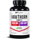 Healthfare Hawthorn Berry Supplement Extract 3000mg | 余分な強度ハーブフォーミュラ | 200 ビーガンカプセル | 心と循環の健康をサポート | 非GMO、グルテンフリー | アメリカ製