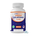 Vitamatic Melatonin 10 mgの速い分解のタブレット–大人の速い解散の睡眠サポート補足–ベジタリアン、非GMO及びグルテンフリー–自然な果実味– 365のタブレット