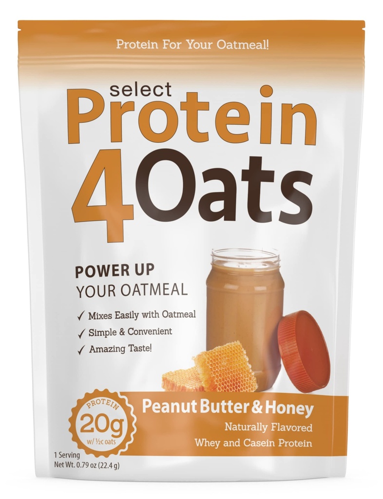 PEScience Protein4Oats、蛋白質の粉はWheyおよびCaseinの驚くべき試食蛋白質のオートミール、グルテンフリー、ピーナツバターおよび蜂蜜、12のサービングをします
