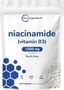 カプセルあたりビタミンB3 Niacinamide 500mg、400カプセル  サービングあたりの1,000mgフラッシュ無料ナイアシン、エッセンシャルBビタミンサプリメント  スキンケア健康&エネルギーサポート  非GMO、グルテンフリー