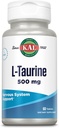 KAL L タウリン500mg、アミノ酸サプリメント、神経系健康、心臓の健康とデトックスサポート、プレワークアウトサプリメント、急速な崩壊ActivTabs、60日間保証、60の給餌、60錠