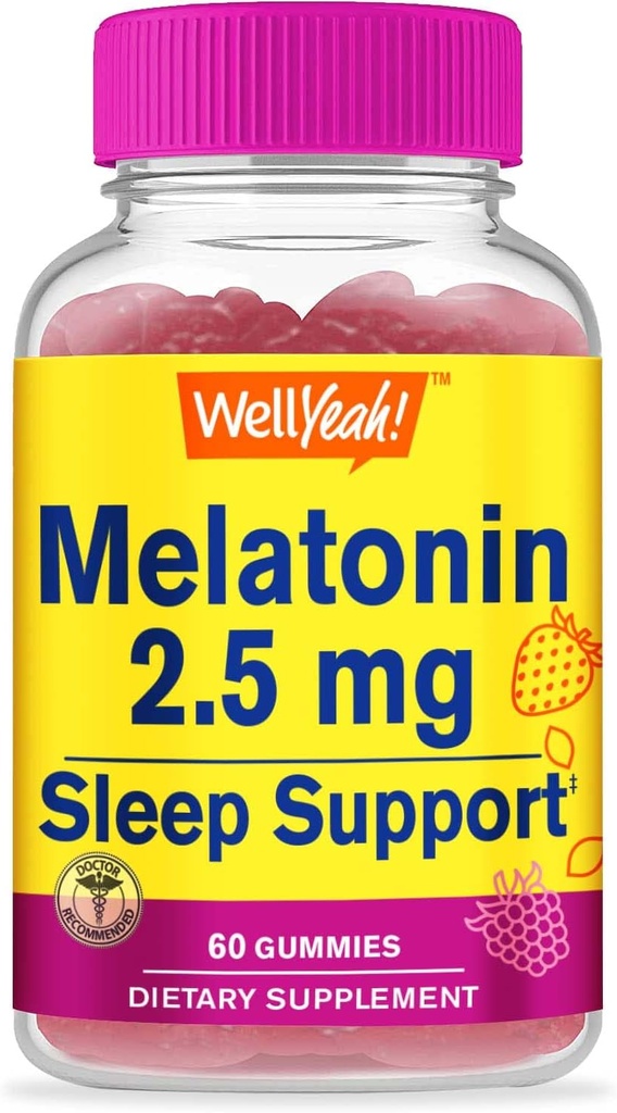 WellYeah 2.5mg Melatonin Gummies - 60 Count