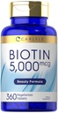 Carlyle Biotin 5000mcg | 360 ベジタリアンタブレット | 美の方式の補足 | 非GMOのグルテンフリー