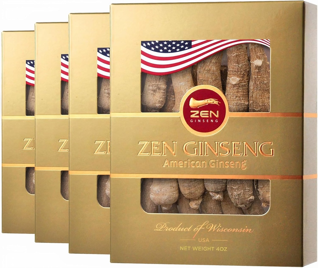 4箱のアメリカ人のGinsengの根–人の及び女性のための極度の長いジャンボのウィスコンシンのGinseng (4oz/Box)の性能及び精神健康