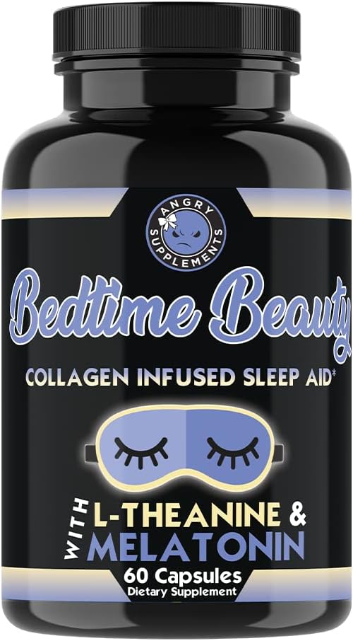 就寝時の美、コラージュ注入 Twilight Night Time Sleep Aid、L-Theanine、Melatonin、マグネシウム&Hyaluronic酸ナチュラルスリーピーガールモックテール、60カプセル、30サーブ