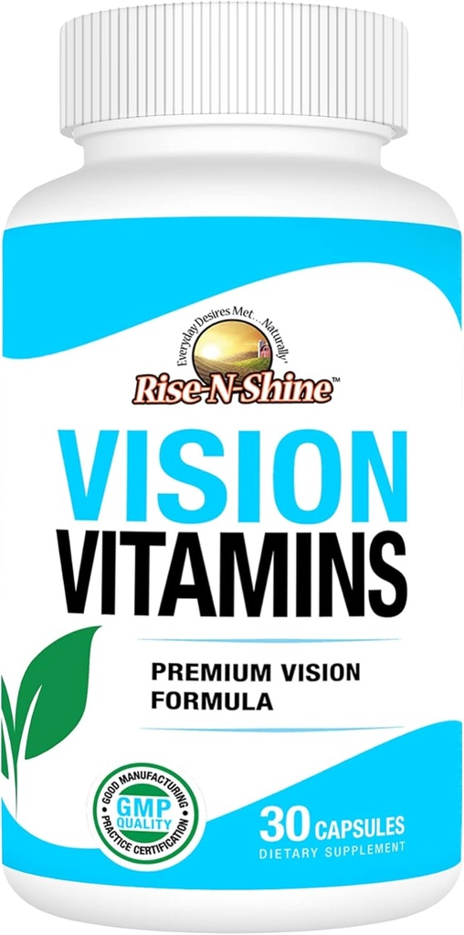Vision Vitamins Formula with Lutein, Vitamin A, Taurine, Zinc, Turmeric Root and More to Support Vision 30 Count