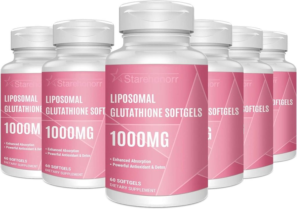 LiposomalのグルタチオンのSoftgels 1500MGのビタミンCの減らされたグルタチオンの補足、よりよい吸収、健康な老化、デトックス、免疫の健康、360のSoftgelsのための非GMOの強力な酸化防止剤