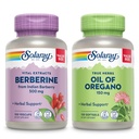 OreganoバンドルのSOLARAY Berberineとオイル - インドバーベリープラスオレガノオイルサプリメントから強力なウェルネスサポート - 100 VegCaps / 120 Softgels