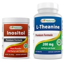 ベストナチュラルイノシトールパウダー1 Lb&L-テアニン200mg