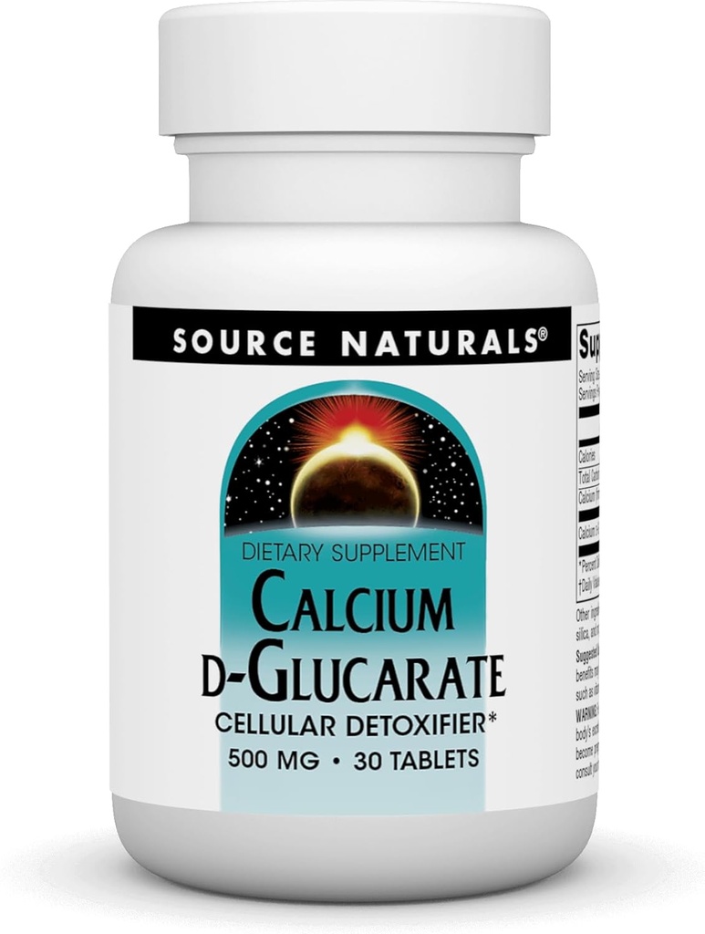 源のNaturalsのカルシウムD-Glucarate 500mgの細胞の解毒剤- 60のタブレット