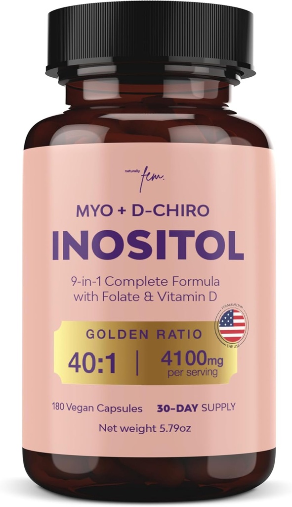 女性4100mg(40:1比)のためのQSTA Myo-Inositol及びD-Chiro Inositolの補足– Folate、ビタミンB6、B12、D3、亜鉛及びクロムとの9in-1ホルモン及びメタボリック サポート