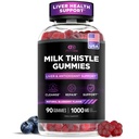 EFFECTIVE NUTRA ミルク アザミ | 砂糖フリー ミルク アザミ エキス 1000mg for Liver Detox & Antioxidant サポート | ヴィーガン, グルテンフリー| 45日間サプライ, ナチュラルベリー風味, アメリカ製 (90 カウント)
