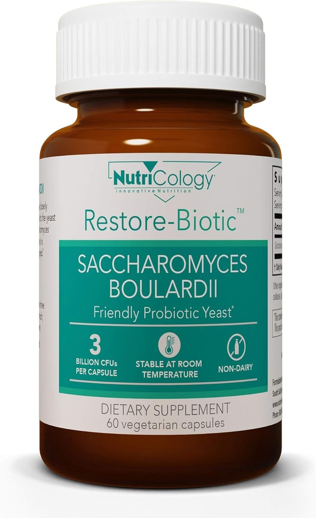 Nutricology Saccharomyces Boulardii Probiotic Supplement - S. Boulardii Probiotic Yeast 450mg、フレンドリーなProbiotic設立、GI Tractサポート - 120カウント