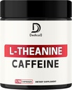 L-テアニン200mgカプセル&ピュアカフェインピル200mg - スマートスムースエネルギー生産、警戒、認知&フォーカスクラリティサプリメント - 4ヶ月間120カプセル - 非GMO&グルテンフリー