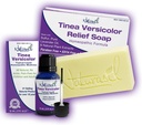 Tinea Versicolor フルボディバリューパック - ターゲティングリリーフ液体(15mL) + 1 アンチエッチングソープ | 天然成分(リンギダ、イッチ、チニア) | オールスキンタイプ | キッズ&大人用安全