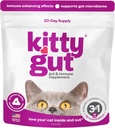 KittyGut 3-in-1 Organic Cat Probiotics & Postbiotic Supplement Powder - 米国で作られた猫のためのプロバイオティクスは、腸の健康と猫の消化のサポート、Diarrheaと嘔吐を促進します(60g)