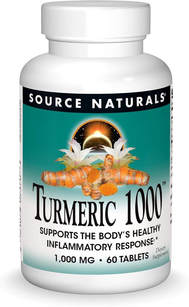 源のNaturalsのTurmeric 1000はボディの健康な炎症抑制の応答*、1,000mg - 60のタブレットを支えます