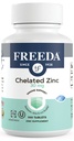 Freeda Chelated亜鉛30mg - TRAACS®亜鉛吸着剤 - 完全菜食主義者、コザール、胃に優しい - 大人のための免疫サポート、男性&女性 - 100小さなタブレット