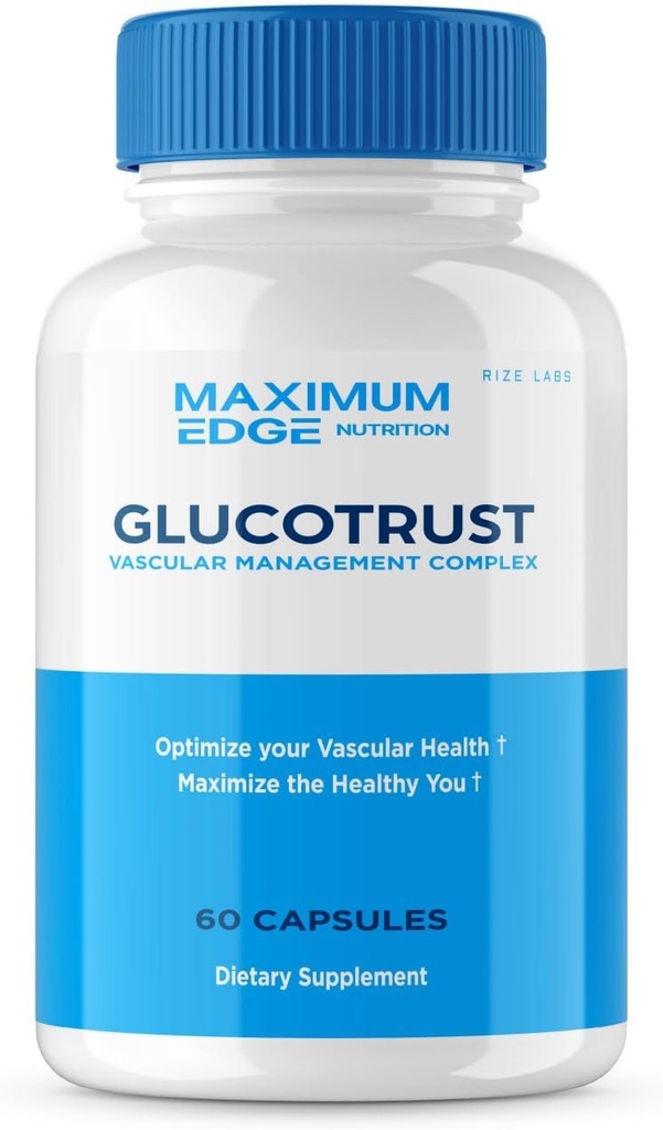 rize ラボ - Glucotrust サプリメント カプセル、アドバンスト バランス 最大フォーミュラ コンプレックス ブレンドエッジ (60 カプセル)