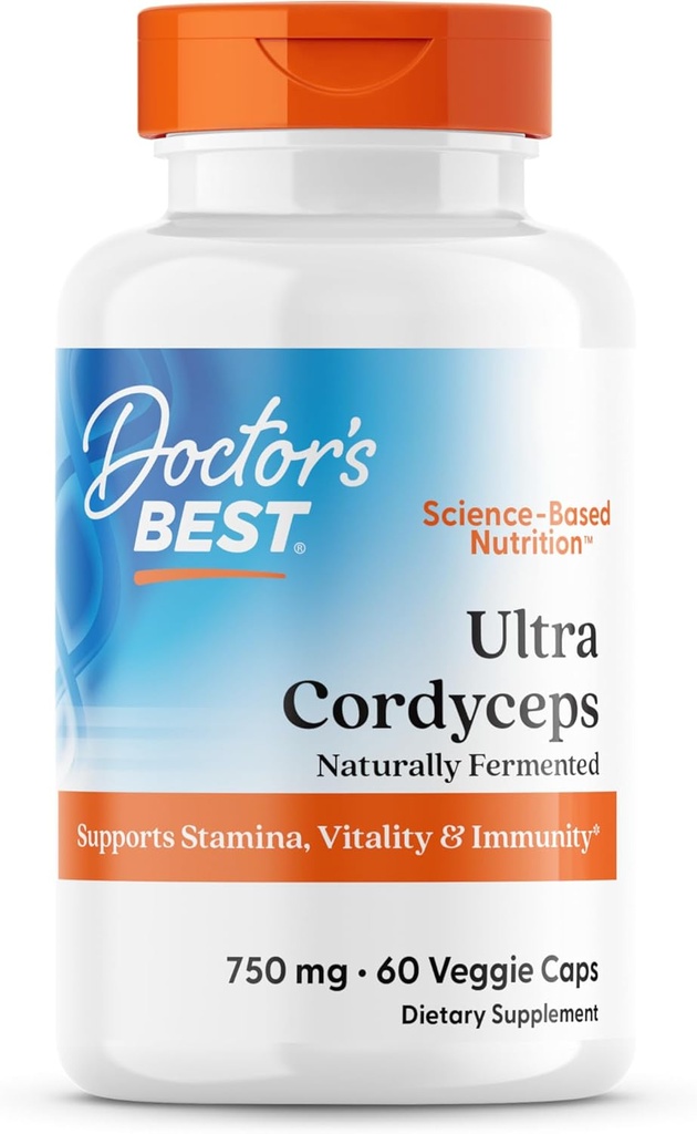 Doctor's Best Ultra Cordyceps Non-GMO, Vegan, Gluten Free, Soy Free, 60 Veggie Caps