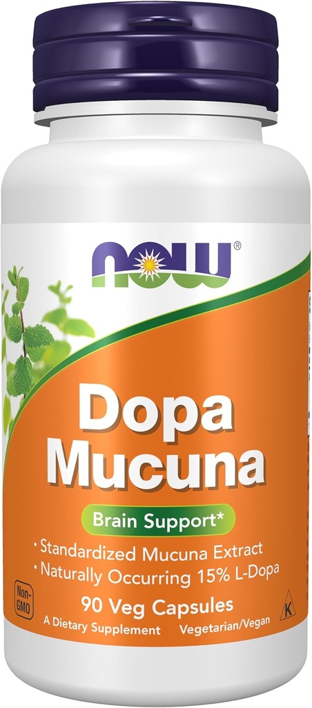 NOWの補足、DOPA Mucuna、自然に占める15% L-Dopa、90の野菜のカプセルが付いている標準化されたMucunaのエキス