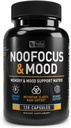 Nootropic - NooFocus & Mood サポート マトリックス | 脳のための記憶及び焦点の補足 | Rhodiola、ビタミンB12、アルファGPC、Huperzine A、DMAEの | 焦点、記憶、エネルギー及び気分サポート* | 120 CT
