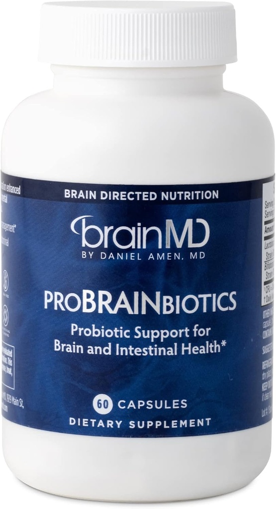 Amen BrainMD ProBRAINbiotics博士 - 3 Billion CFU、60カプセル - Gut Healthを促進 - グルテンフリーグルテン - 60のサービング