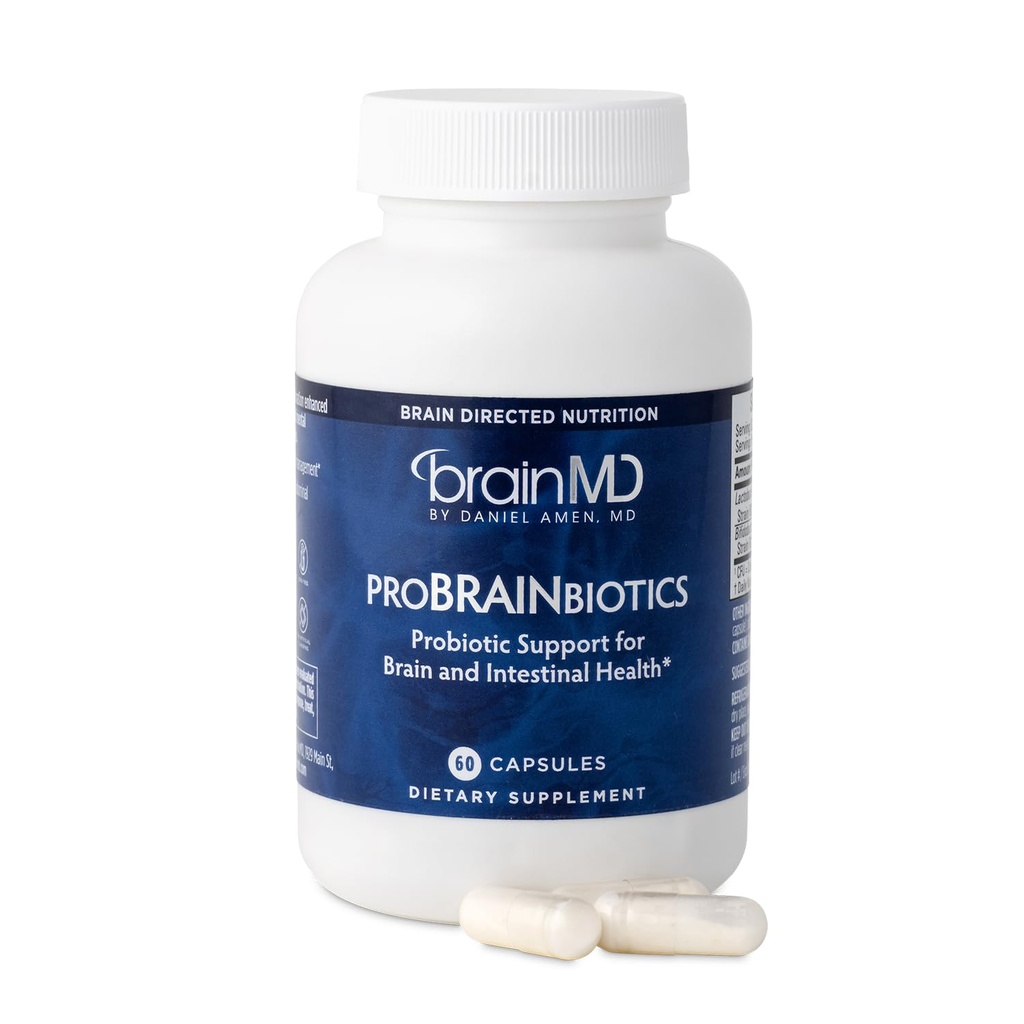 Amen BrainMD ProBRAINbiotics博士 - 3 Billion CFU、60カプセル - Gut Healthを促進 - グルテンフリーグルテン - 60のサービング