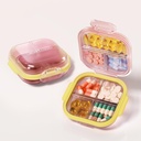 Foldable Small Pill case with 7 Large Compartments, Easy to Open Daily Pill Box for Purse, Travel Pill Organizer Pill Container Pill Holder for Vitamins, Supplements and Medications (Pink)