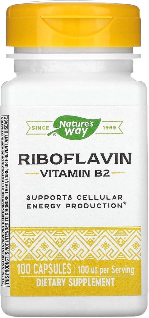 Nature's WayビタミンB2、100mgリボフラビン、100カプセル、2のパック