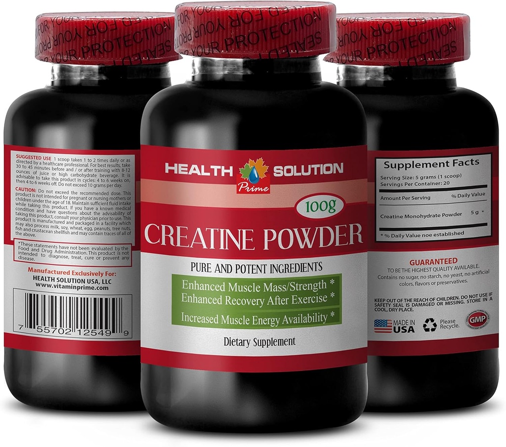 クレアチン一水化有機 - クレアチンパウダー100g - 筋肉の成長を後押し - クレアチン一水化粉末 - クレアチン微小水化モノハイド - クレアチン一水化5g粉末 - ミクロン化クレアチン1腸