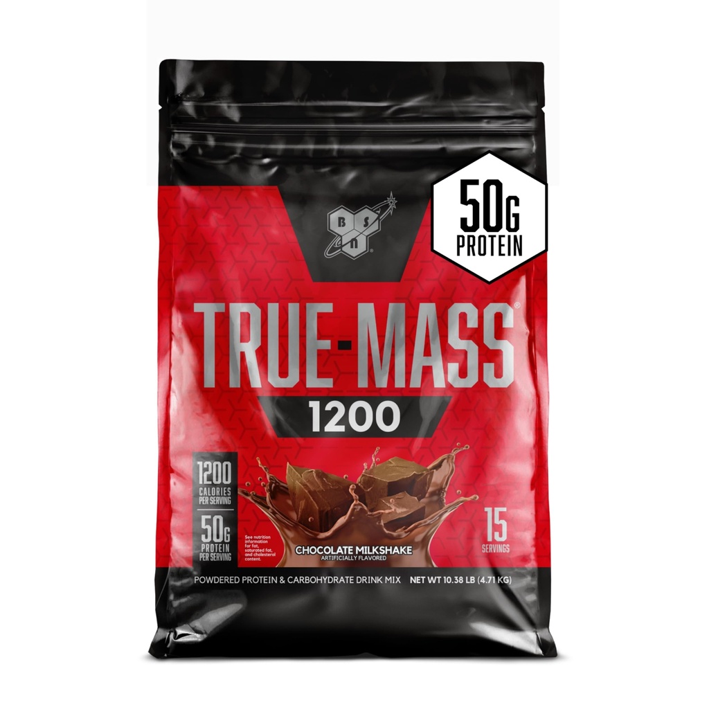 BSN TRUE-MASSの重量のゲイン、筋肉固まりのゲインダー蛋白質の粉、チョコレート ミルクセーク、10.38ポンド(パッケージ5月Vary)