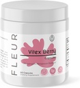 FLEUR Vitexのカプセル、女性のためのホルモンのバランスのためのVitexのChasteberry、PCOSの補足の助けは月経周期サポート、豊饒及びPMSサポート、500mg、60CtのためのProgesteroneのレベルを維持します