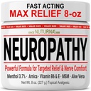Neuropathy Nerveの救助のクリーム-フィートの手足のつま先のための速い代理の最高の救助-超強さのMenthol Arnica Aloe Vera MSMのSoothingの自然なNerveの慰めの救助、極度の大きい8のoz