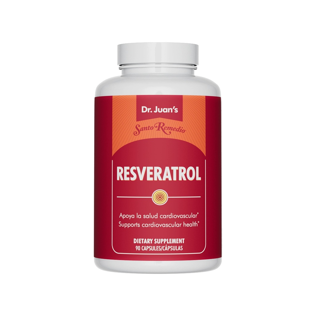 サントRemedio Resveratrolは、心臓血管の健康*、栄養補助食品、人工的な色無し、人工的な味無し、200のmgの90のカプセルを支えます
