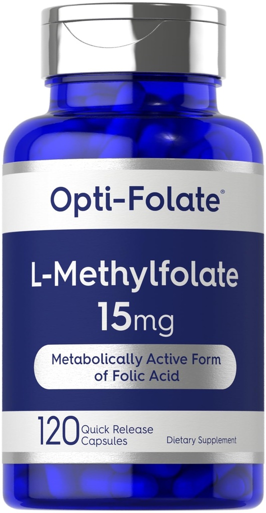 カーライルL メチルフェレート 15mg | 120カプセル | 値サイズ | 最大効力 | 最大限に活用・活性化 | 非GMO、グルテンフリーサプリメント | メチルフォレート、5-MTHF | オプティフォレート