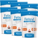 L-Lysine Soft Chews for Cat (60 Soft Chews) - 免疫、呼吸器、眼の健康をサポートします。 なめし、鼻鼻、水目。 サーモン風味 - (6パック)