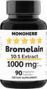 MONOHERB Bromelainのエキス1000のmg - 90のベジタリアンのカプセル