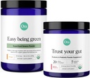 Ora Organic Prebiotic&Probioticパウダー&グリーンパウダーバンドル:20 Billion Probiotic、Apple&Raspberry Flavor、30サービング&20 +スーパーフードグリーンブレンド - シトラス味、30サービング
