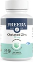 Freeda Chelated亜鉛30mg - TRAACS®亜鉛吸着剤 - 完全菜食主義者、コザール、胃に優しい - 大人、男性、女性のための免疫サポート - 250 小さなタブレット