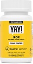 NovaFerrum Yay | キッズ&大人の年齢のための鉄のサプリメント 4 以上 | 鉄の18mg | 90 給餌 | 砂糖は無料 | ビーガン | グルテンフリー | オレンジ色の味
