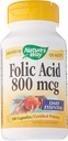 性質の方法葉酸- 800 mcg - 100のカプセル、100の計算