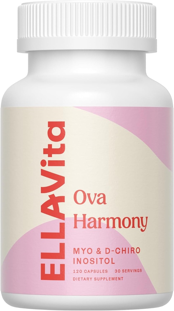 OVA Harmony - Myo & D Chiro Inositol Capsule - 40:1 Ratio - Ovarian Function Support - Hormonal Balance - 120 Inositol Supplement Capsules