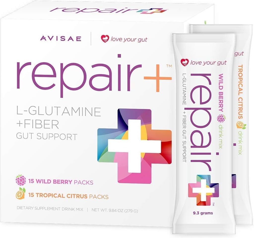 修理+ lグルタミン + Fiber 30 スティックパック あなたのガットを愛します! Avisaeの最適栄養のrepair+ lグルタミン+繊維の飲み物
