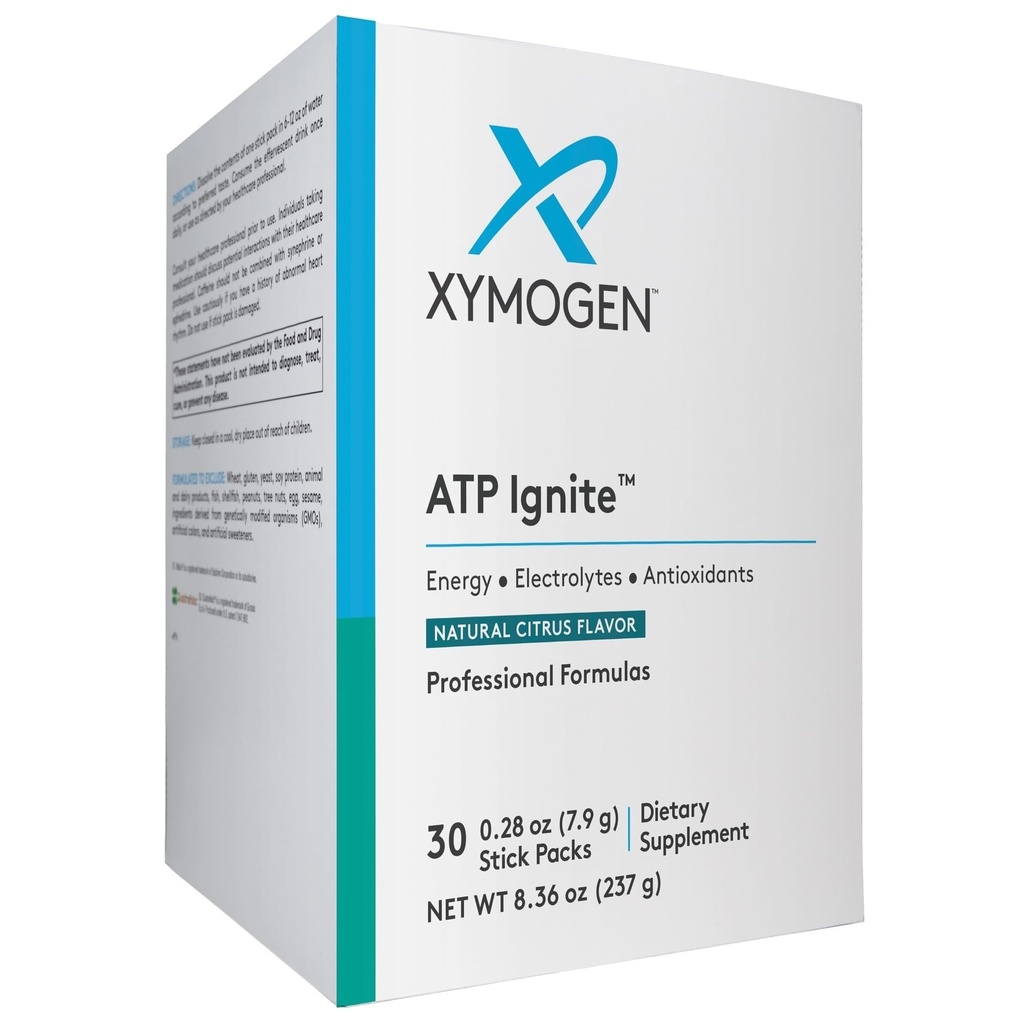 XYMOGEN ATPのイグナイトはエネルギー飲み物の粉を再生します - 酸化防止剤、アミノ酸、ビタミン、電解物+ 95mgのカフェイン(30のクトラス棒のパック)が付いている電気分解の取り替え+ ATPの生物統合を支えます