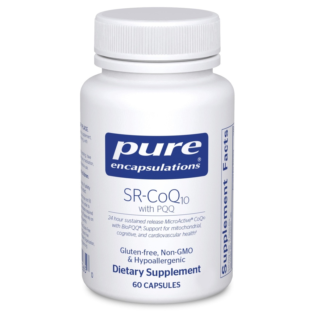 純粋なカプセル化 SR-CoQ10 と PQQ - 心の健康サポート* - 持続的なリリース技術 - 抗酸化剤サプリメント - グルテンフリー、ベジタリアン&非GMO - 60カプセル