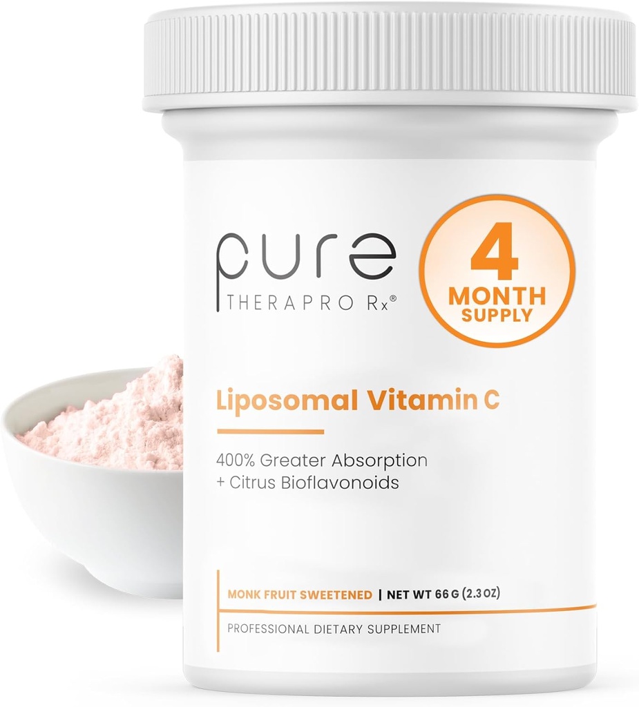 純粋なTherapro RxのLiposomalのビタミンCの粉、特許を取られたPureWayビーガンビタミンCの補足、サポート健康な老化、免疫機能及びコラーゲンの形成、非GMO、米国で(66g、120のサービング)作られる