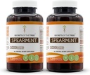 Tribe Spearmintカプセルの秘密 1000 mg Spearmint(Mentha spicata)ドライリーフ、女性のホルモンサポートサプリメント(2x120カプセル)